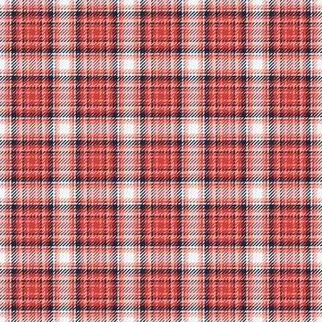 Classic plaid pattern in red, white, and dark blue. Versatile for backgroun.. Stock Illustration