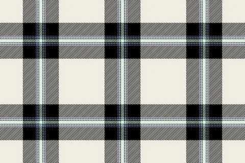 Classic plaid pattern. Seamless black and white texture with subtle blue acce Stock Illustration