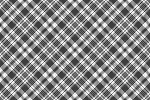 Classic plaid pattern. Seamless diagonal checkered design in monochrome palet Stock Illustration