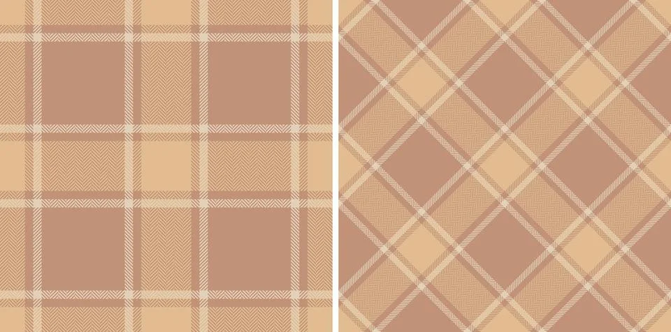 Classic plaid pattern set. Earthy tones evoke warmth and tradition. Ideal for Stockillustratie