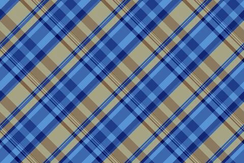Classic plaid pattern in shades of blue and tan. Timeless design evokes tra.. Stock Illustration