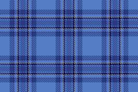 Classic plaid pattern in shades of blue with subtle orange accents. Ideal for Stock Illustration