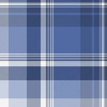 Classic plaid pattern in shades of blue  white. Textile design, fabric, or ba 库存插图