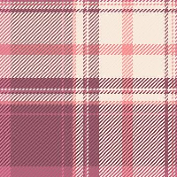Classic plaid pattern in shades of pink, maroon, and cream. Textile design cr Stock Illustration