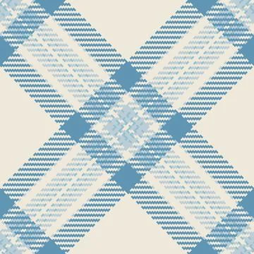 Classic plaid pattern in soft blues and beige. A timeless textile design idea Stock Illustration