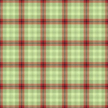 Classic plaid pattern in soft greens and reds. Represents tradition, heritage Stock Illustration