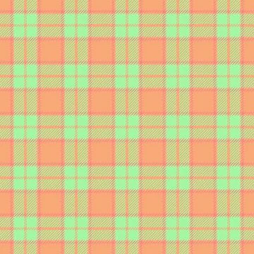 Classic plaid pattern in soft peach and mint tones. Versatile textile design  Illustrazione stock