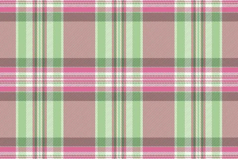 Classic plaid pattern in soft pink, green and brown hues. Ideal for backgroun Stock Illustration