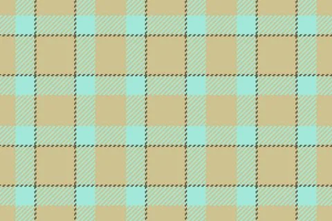 Classic plaid pattern in tan and turquoise. Great for backgrounds, textiles,  Stock Illustration