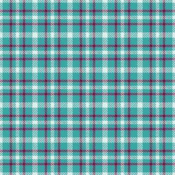 Classic plaid pattern with teal, pink, and white hues. Seamless texture for.. 스톡 일러스트