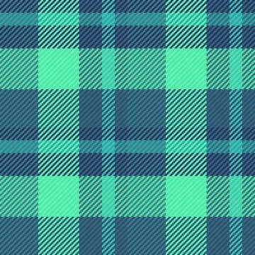 Classic plaid pattern with textured weave in shades of teal and blue. Timeles Stock Illustration