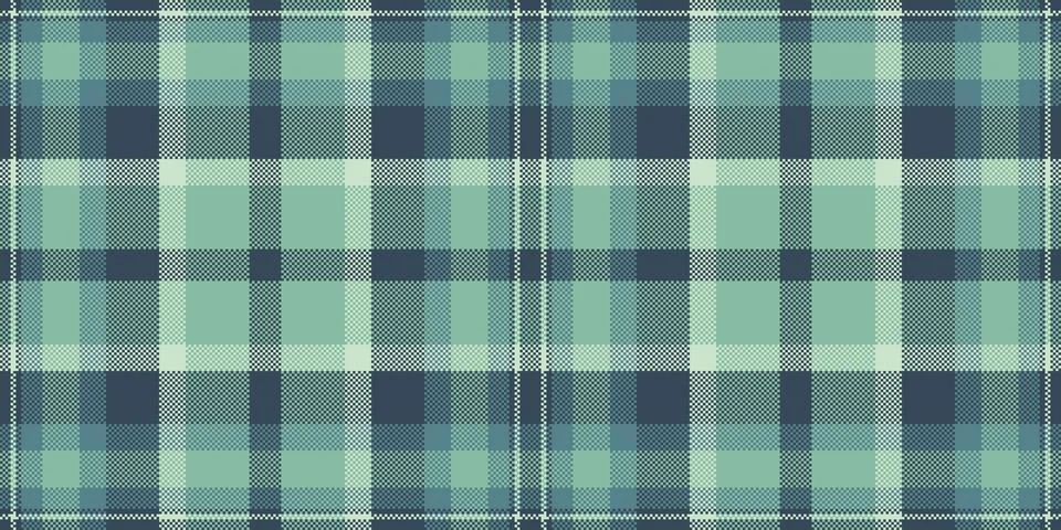 Classic plaid pattern in tranquil blue and green hues. Textile design evokes  Ilustração Stock