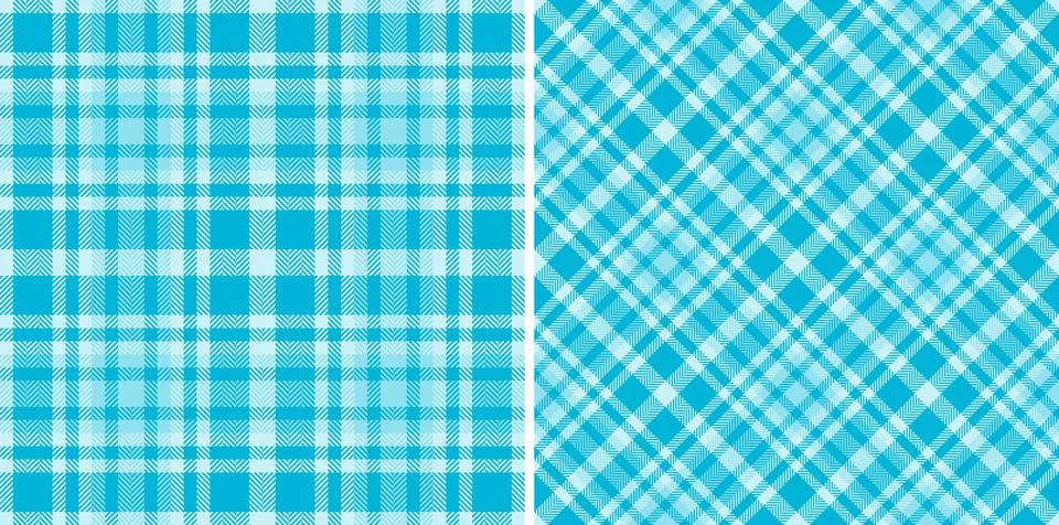 Classic plaid pattern in turquoise and light blue. Ideal for backgrounds, tex 스톡 일러스트