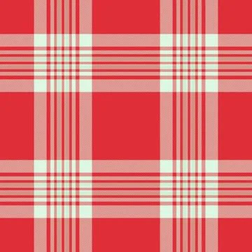 Classic plaid pattern in vibrant red and soft white. Creates a warm, cozy f.. Stock Illustration