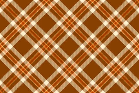 Classic plaid pattern in warm brown, beige, and orange tones. Seamless textil Stock Illustration