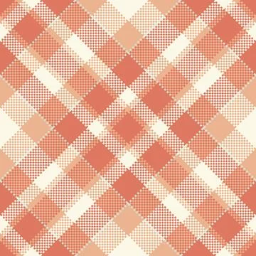 Classic plaid pattern with warm coral tones. Perfect for rustic designs, text イラスト素材