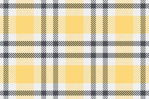 Classic plaid pattern in yellow, gray and white. Timeless, traditional design Illustrazione stock
