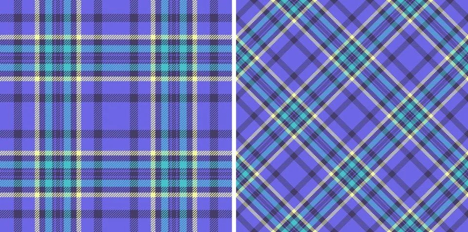 Classic plaid patterns in periwinkle. Represents heritage, tradition, and sty 스톡 일러스트