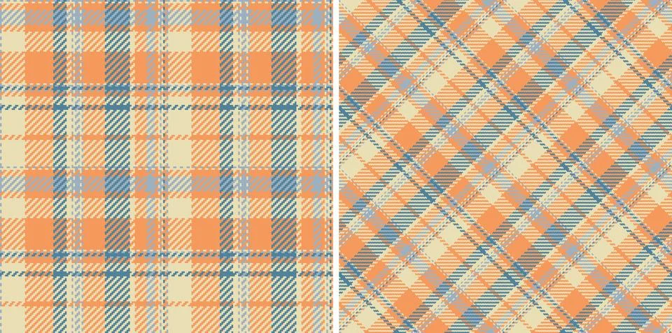Classic plaid patterns in warm, inviting hues. Seamless textile design offeri Stock Illustration