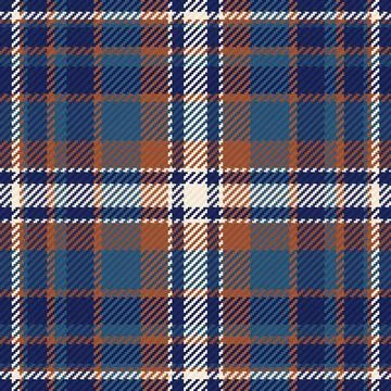 Classic plaid seamless pattern featuring a warm copper and deep blue aestheti Illustrazione stock