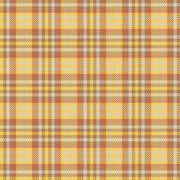 Classic Plaid Tartan Seamless Pattern Design in orange and brown Stock Illustration