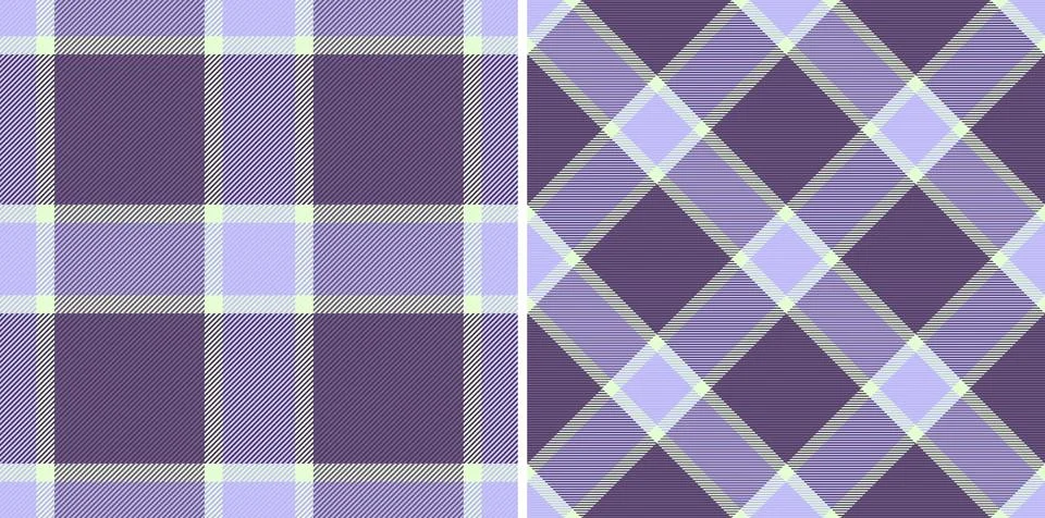 Classic plaid textile pattern in soft purple hues. Timeless, versatile design Stock Illustration