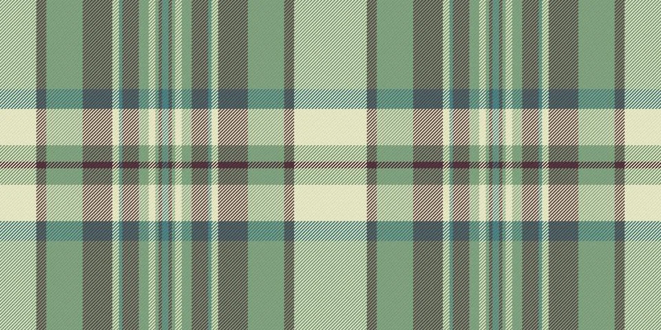 Classic plaid vector pattern in soft green, cream, and muted tones. A timeles 库存插图
