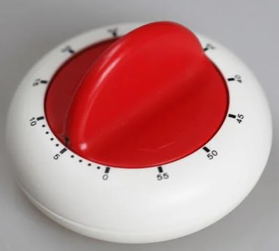 Classic plastic kitchen timer Stock Photos