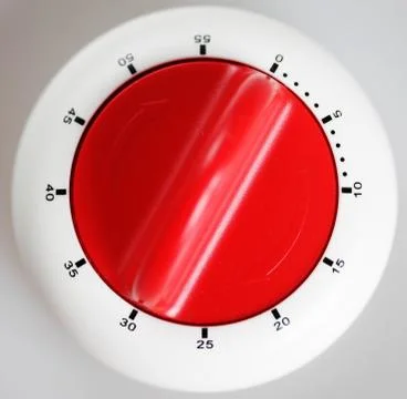 Classic plastic kitchen timer Stock Photos