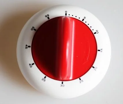 Classic plastic kitchen timer Stock Photos