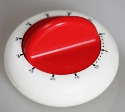 Classic plastic kitchen timer Stock Photos