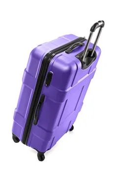 Classic plastic suitcase Stock Photos