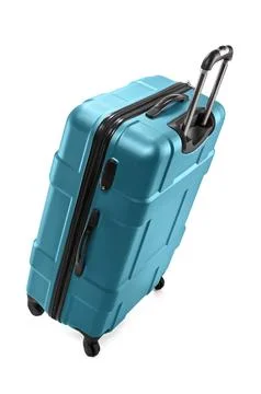 Classic plastic suitcase Stock Photos