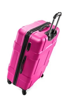 Classic plastic suitcase Stock Photos