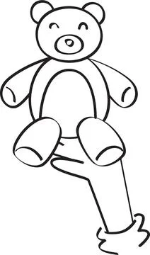 Classic Plush Teddy Bear Illustrazione stock