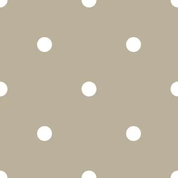 Classic Polka Dot Geometric Vector Repeated Seamless Pattern, in Neutral Beige 스톡 일러스트