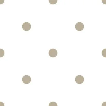 Classic Polka Dot Geometric Vector Repeated Seamless Pattern, in Neutral Beige Stockillustratie