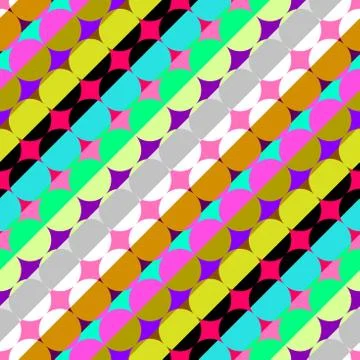 Classic polka dot pattern in a patchwork collage style. Stock Illustration