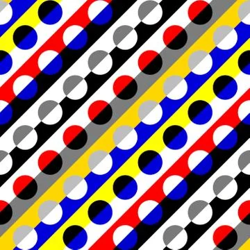 Classic polka dot pattern in a patchwork collage style. Stock Illustration