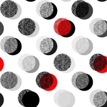 Classic polka dot pattern in a patchwork collage style. Stockillustratie