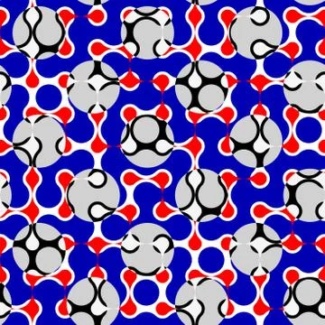 Classic polka dot pattern in a patchwork collage style. Stock Illustration