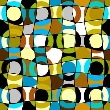 Classic polka dot pattern in a patchwork collage style. Illustrazione stock