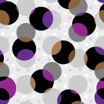 Classic polka dot pattern in a patchwork collage style. Stock Illustration