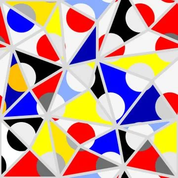 Classic polka dot pattern in a patchwork collage style. Stock Illustration