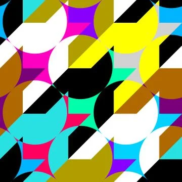 Classic polka dot pattern in a patchwork collage style. Stock Illustration