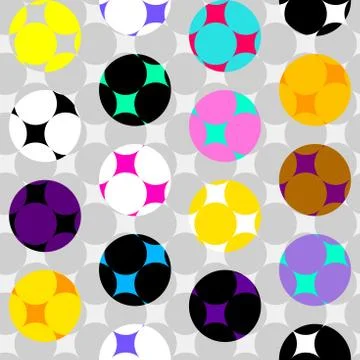 Classic polka dot pattern in a patchwork collage style. Stock Illustration