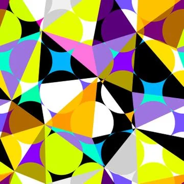 Classic polka dot pattern in a patchwork collage style. イラスト素材