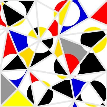 Classic polka dot pattern in a patchwork collage style. Illustrazione stock