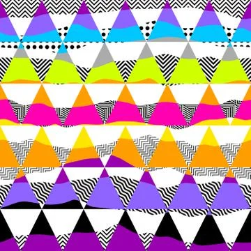 Classic polka dot pattern in a patchwork collage style. Illustrazione stock