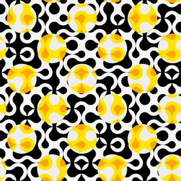 Classic polka dot pattern in a patchwork collage style. Stock Illustration